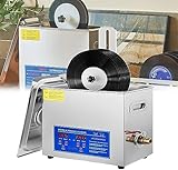 Kommerzieller Ultraschallreiniger, 6 l, Ultraschall-Schallplatten-Reinigungsmaschine, reinigt 1–6 Vinyl-Schallplatten auf einmal, 40 kHz, 180 W Scheibenwaschanlage