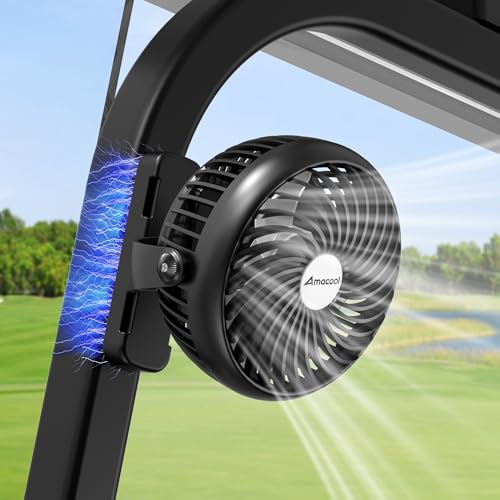AMACOOL Magnetic Rechargeable Golf Cart Fan