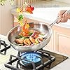 Evolkult Titanium Hammered Pan With Lid, Non Stick No Coating titanium skillet, Ultra-Durable, Scratch-Resistant, Even Heating for Cooking Pan, all Cooktops,With lid,10.2 in #1