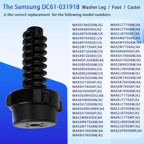 Image of DC61-03191B Leveling Leg Rubber Pad Replacement for Washing Machine (4 Pack)