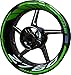 Autocollants pour Jante de Moto F2 pour Kawasaki Z750 Z 750 Z-750 (Vert 4)