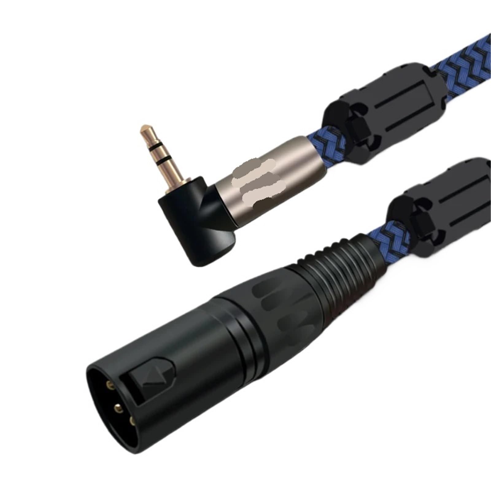 Câble Audio Mini Jack 3,5 mm stéréo Haut de Gamme vers mâle 3 Broches for Console de mixage, amplificateur de Microphone 1 m 2 m(Blue Angle,2m)