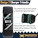 Skinomi TechSkin [6-Pack] (Charger Friendly) Clear Screen Protector for Fitbit Charge 3 [Design 2] [Full Coverage] Anti-Bubble HD TPU Film