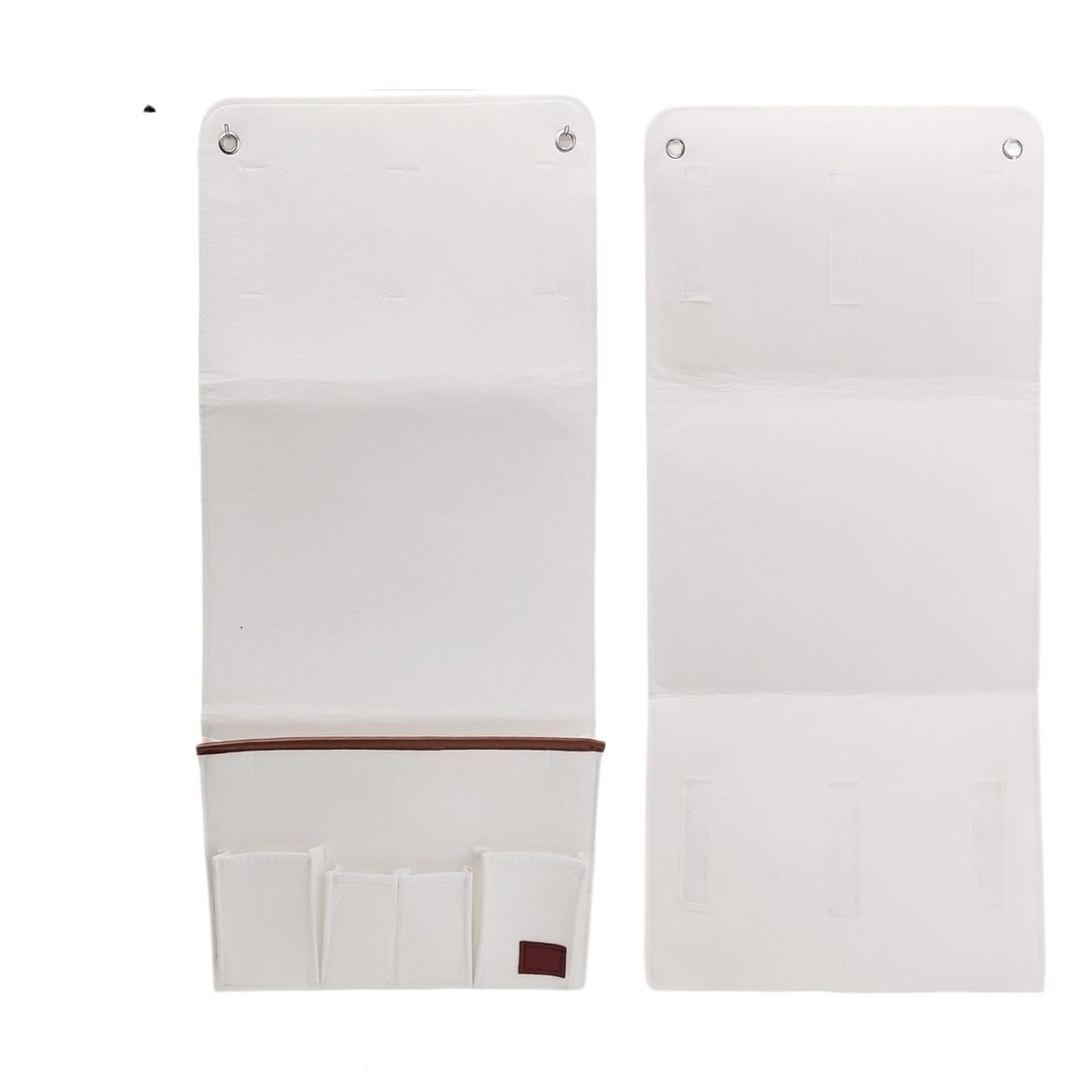 BDFJEDS Couch Armrest Organizer 1 PC Felt Bedside Storage Bag Multi Pocket Large Capacity Hanging Couch Recliner Armrest Phone Remote Control Organizer(White)