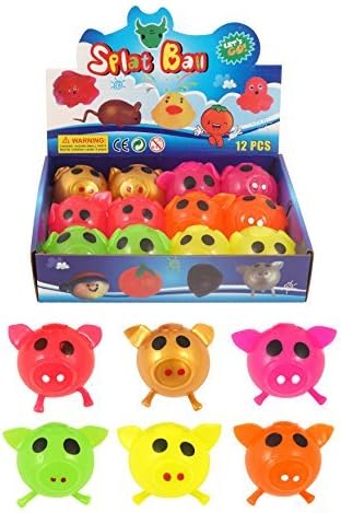 12 x Splat Ball Sticky Pig 7cm