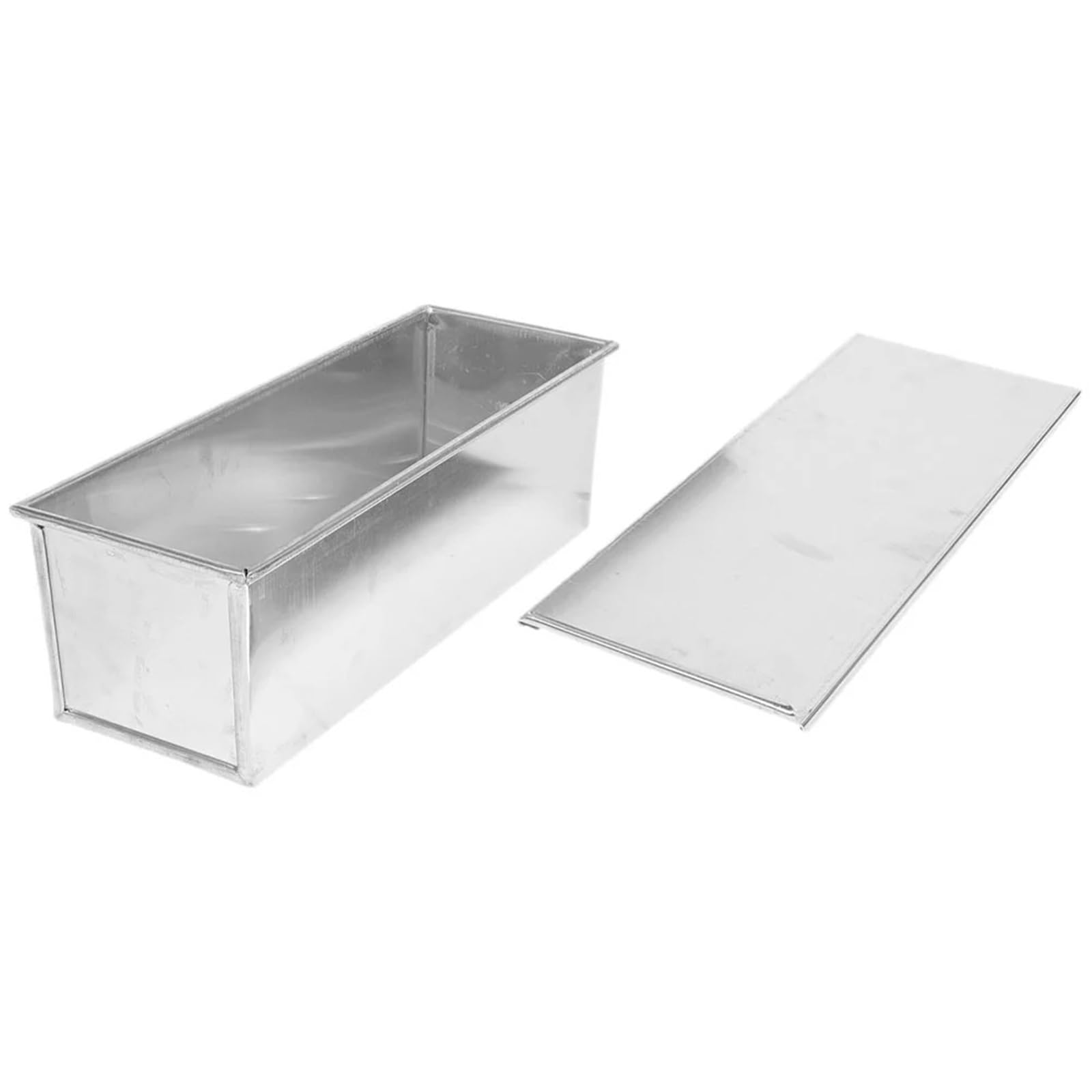 Contenitore per pane tostato in acciaio inox, per pane e pagnotta, coperchio in lega di alluminio, contenitori riutilizzabili (34 x 13,5 x 12 cm)