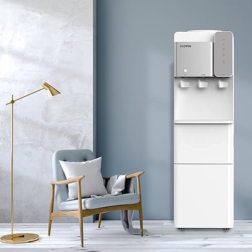 Miniatura 7 de Dispensador de enfriador de agua con máquina de hielo  Dispensador de agua de carga superior de 3 o 5 galones  3 ajustes de temperatura  27 libras