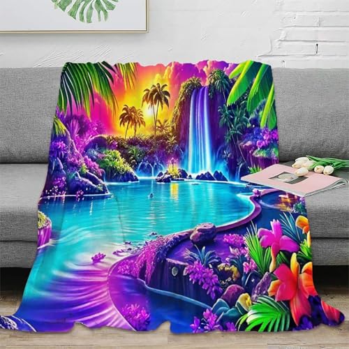 Couverture flanelle 3D cascade chaude douce chambre enfant 60x80i - 3