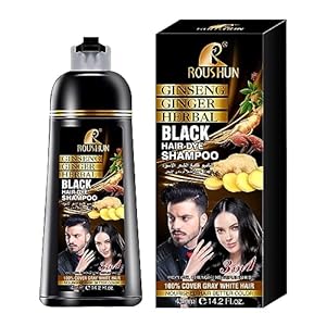 Black Hair Color Shampoo for Gray Hair Instant Hair Dye Shampoo Hair Coloring in Minutes Natural and Long lasting colour Hair Dye Shampoo for Men and Women 14.2 Fl.Oz