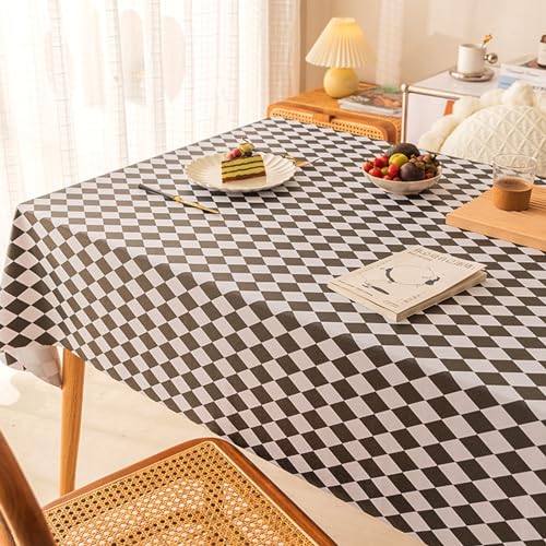 Nappe extérieure pour repas de jardin, modèle à carreaux imperméable en polyester - 3