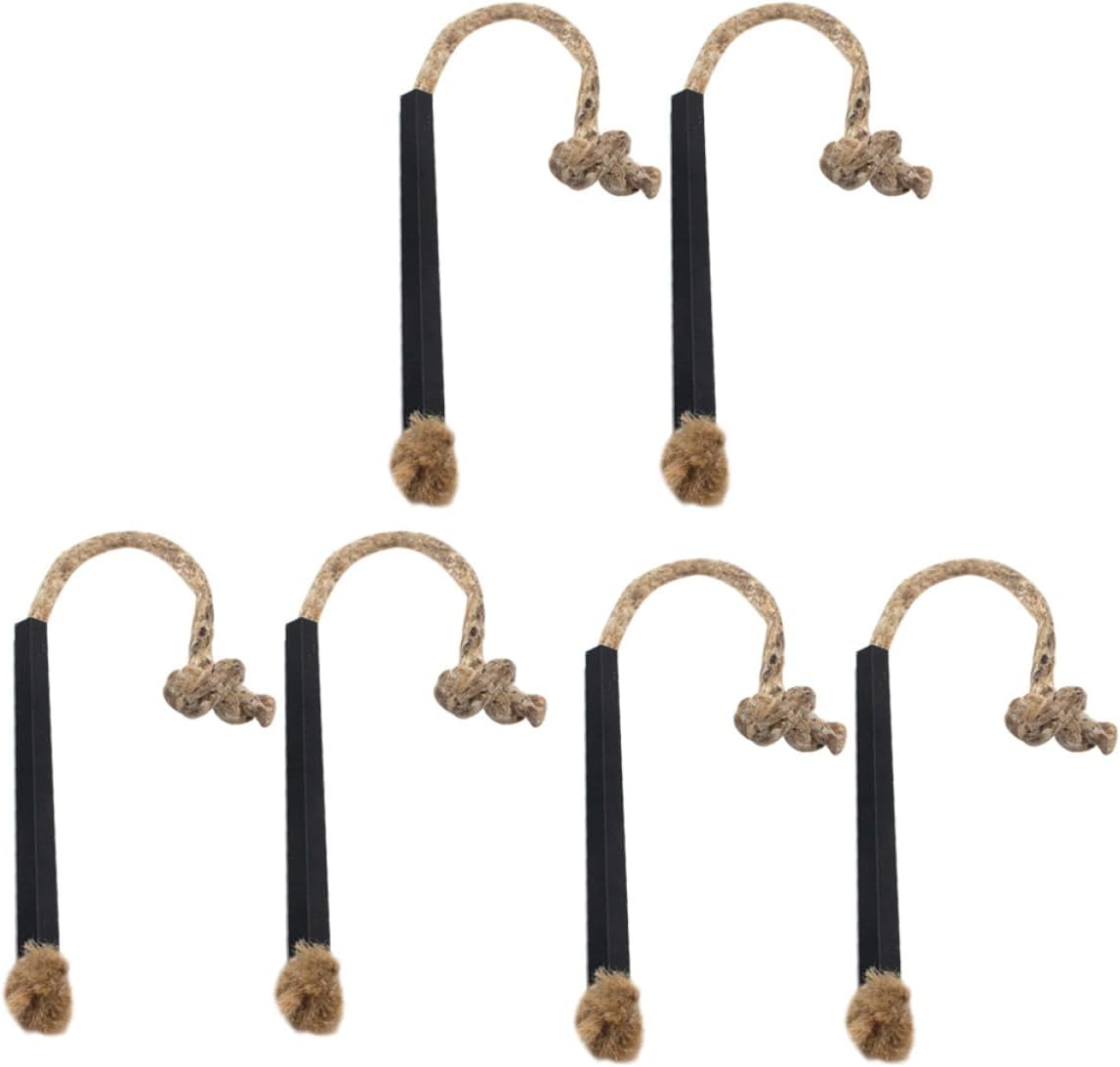 6pcs Outdoor Camping Fire Starter Rope Wick Cord Hexagonal Aluminum Tube Waxed Hemp Survival Lighter for BBQ and Hiking Emergency