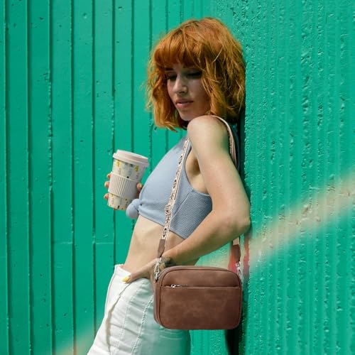 YDSIII Small Crossbody Bags for Women, Trendy Vegan Leather Cross Body Bags for Womens with Adjustable Wide Guitar Strap2