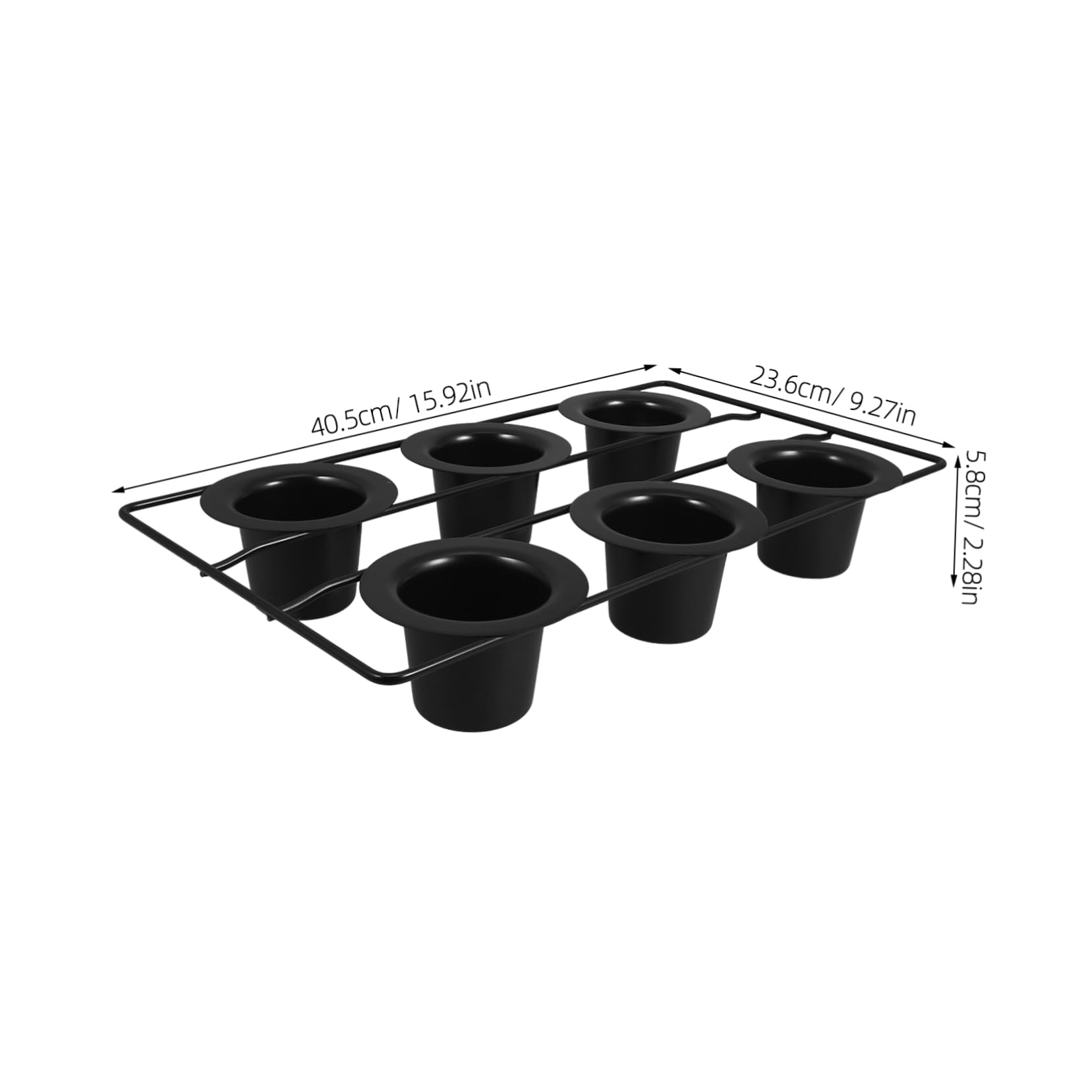 Donut Form Muffinform aus Kohlenstoffstahl mit Antihaftbeschichtung 6 Tassen Design Schwarz zum Gleichzeitigen Backen von Muffins oder Cupcakes für Besondere Anlässe und Private