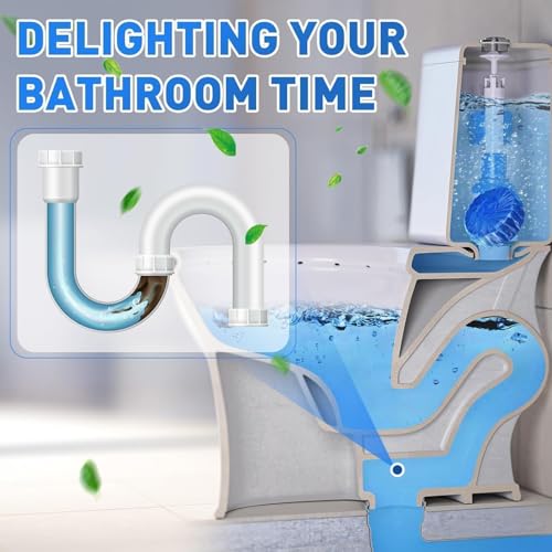 Image of Toilet Cleaning Tablets, Automatic Toilet Tank Freshener, Slow Dissolving Toilet Bowl Cleaner with Fresh Fragrance, Helps Reduce Odors & Buildup, Pack of 10