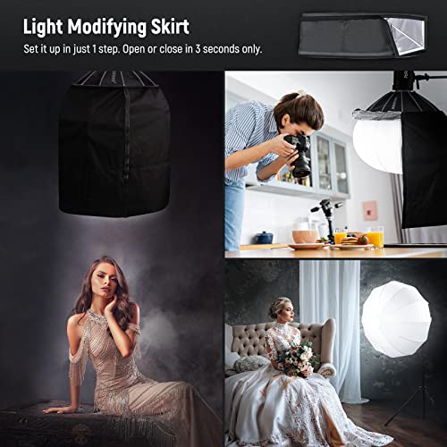 Image of NEEWER 35 inch /90cm Lantern Softbox One Step Quick Release, 360 Light Diffuser with Skirt, Bowens Mount for Video Lights CB60 CB100 CB150 Compatible with Aputure 600d Amaran 60x Godox SL60W, NS90L