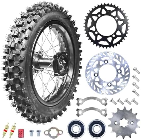 140 90 16 Rear Motorcycle Tire 90/100-14 Rear Wheel Tire & Rim Assembly For Dirt Pit Bikes - 15mm Axle, Black Ssr 125 Rear Wheel - Foto 5