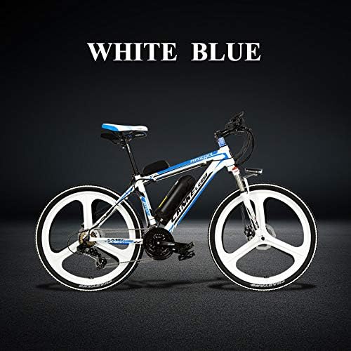 LANKELEISI MX3.8JY 26 Inch Electric Bicycle 48V 10Ah Lithium E-Bike Full Suspension Shimano 7 Speed Electric Bike with 240 Watt Motor, 3.5 Inch Smart Computer