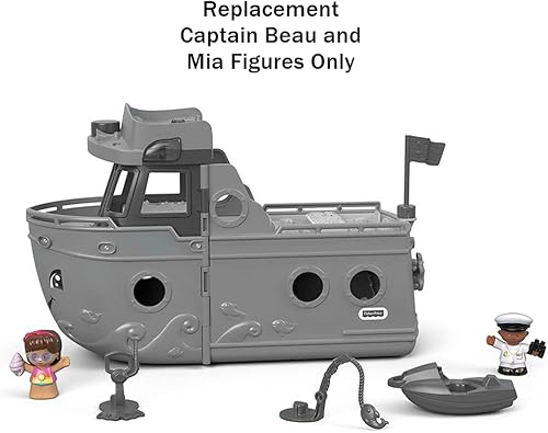 Miniatura 6 de Piezas de repuesto para Fisher-Price Little People Travel Together Friend Ship - FHD92  Figuras de repuesto de Captain Beau y Mia