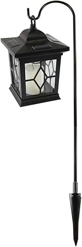 LumaBase Linterna solar con gancho de pastor - negro