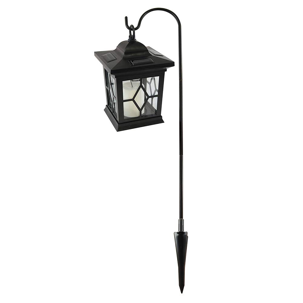 Photo 1 of ***PARTS ONLY***NON FUNCTIONAL***
LumaBase Solar Lantern with Shepherd's Hook - Black