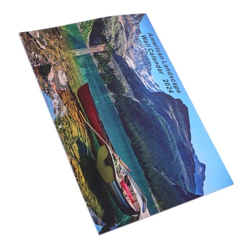 Frcolor 年壁掛けカレンダー 月間風景写真付き 家 オフィス用スリムデザイン 書き込みやすいメモスペース付き 毎日の予定管理に便利