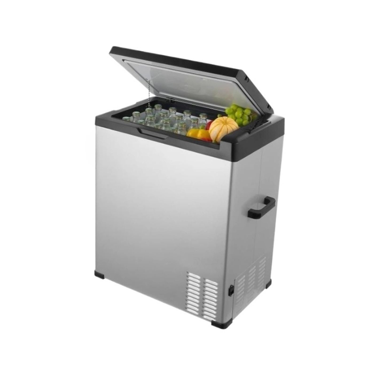 Refrigerador portátil Individual for Coche, 12 V, 70 L, 12/24 V CC y 100-240 V CA, con compresor, for Camping al Aire Libre y autocaravanas.