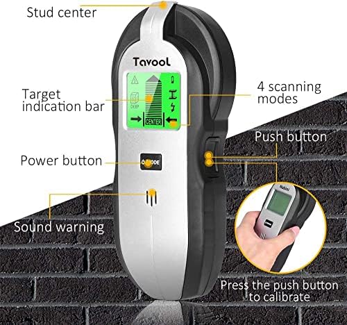 Stud Finder Wall Scanner - 4 in 1 Stud Detector Detector Beam Finders Wall Detector Sensor Center Finding with LCD Display for Wood AC Wire Metal Studs Cable Joist Detection (Stud Finder)