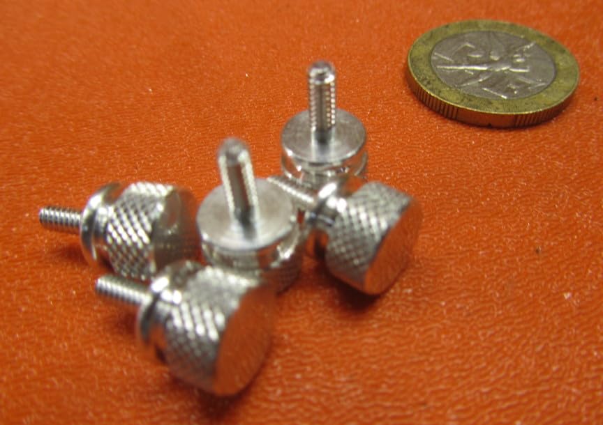 6061 Aluminum Flared Collar Knurled Head Thumb Screws FT 4-40 x .312" Length 5 Pcs