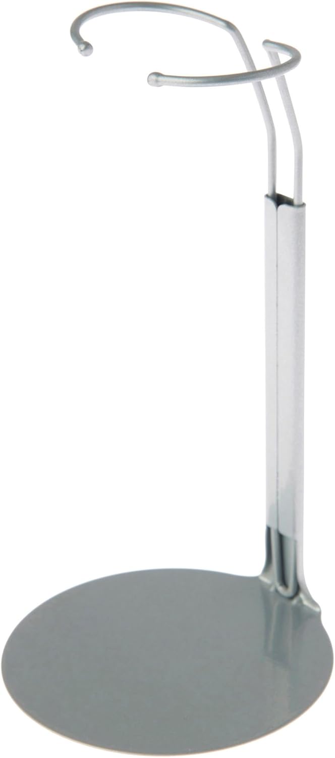 Plymor DSP-5175W White Adjustable Doll Stand, fits 10, 11, and 12 inch Dolls or Action Figures, Waist is 1.75" - 2.25" wide, 5" - 6" around, Pack of 12