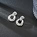 Awinesn Clip on Earrings for Women Hypoallergenic Statement Retro Clip Earrings 14K Gold/Silver Plated Hoop Dangle Earrings 5A Cubic Zirconia Round Multiple Styles for Women Fashion Trendy Jewelry Gifts (CZ ellipse-S)