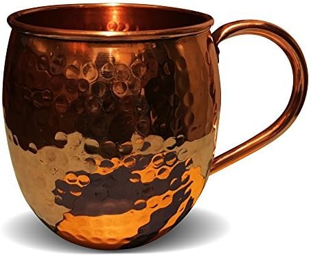 US Shopee LLP Authentic Handcrafted Moscow Mules Copper Mugs - 100% Pure 24oz - Best Mug for Beer, Cocktails, Water and other Ice Cold Drinks
