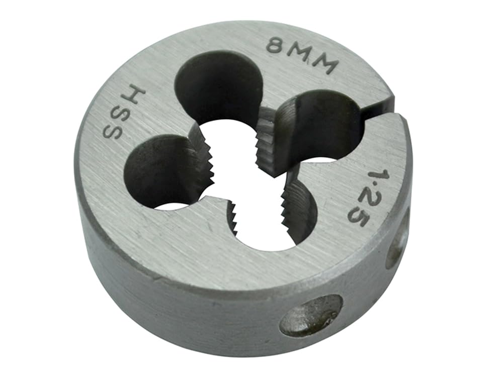 Faithfull HSS Straight Flute Split Die M8 x 1.25, 1in OD FAIHSSDM8