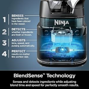 Ninja detect power blender pro personal single serve blendsense technology for smoothies food and more compact kitchen countertop 1800 p watts 72 oz pitcher 2 24 oz cups black tb301  urban country home decor