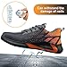Imagen de Tenis de Seguridad 46 Mujer Hombre Zapatillas de Trabajo Zapatos con Puntera de Acero Deportivo Comodas Sneakers de Industria y Construcción para Verano Naranja 226