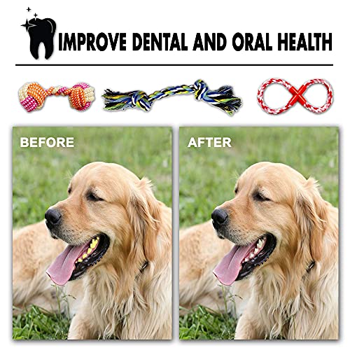VIROSA-Dog-Rope-Toys-Pack-of-10-Chew-Toys-For-Puppy-Interactive-Toys-For-Dogs-Cotton-Rope-Toys-For-Dogs-Cotton-Toys-For-Puppy-Ideal-for-SmallMediumLarge-Dogs