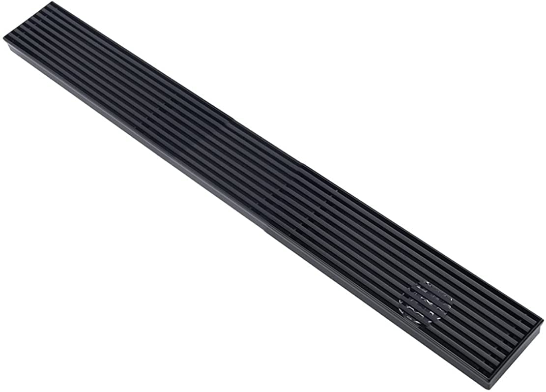 Linear shower drain, Shower Floor Drain，Linear Drain with Hair Strainer SUS304 Rectangle(80cm(31.5Inch))
