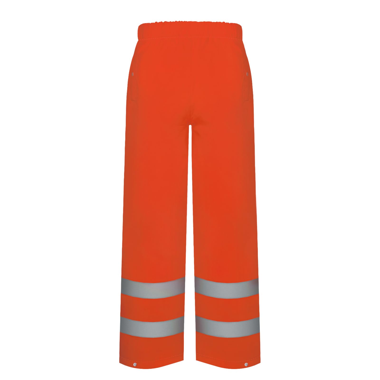 TCCFCCT Men's Orange 4XL-5XL High Visibility Rain Coat, Class 3 Hi Vis Rain Pants with Hood, Lightweight Rain Suits for Men's Safety Work & Outdoors