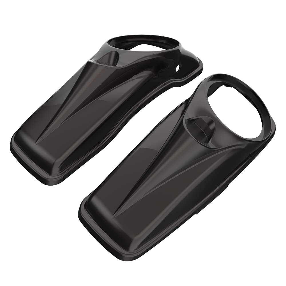 Moto Onfire 8'' Saddle Bag Speaker Lids Fit for Harley Touring 2014-2023 (Black Jack Metallic)