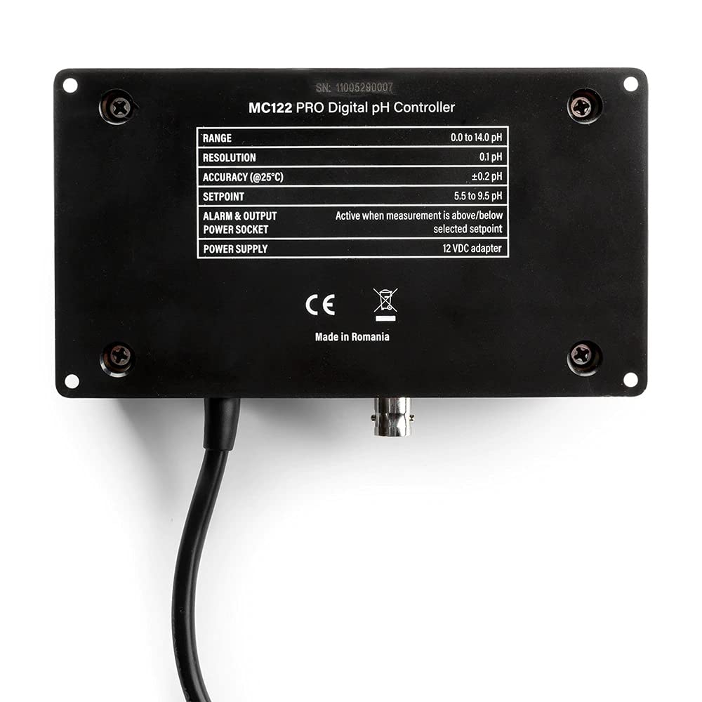pH-Controller/Regler Milwaukee MC122 PRO inkl. pH-Elektrode, pH-Computer für Aquarium, Spa, Teich und Pool