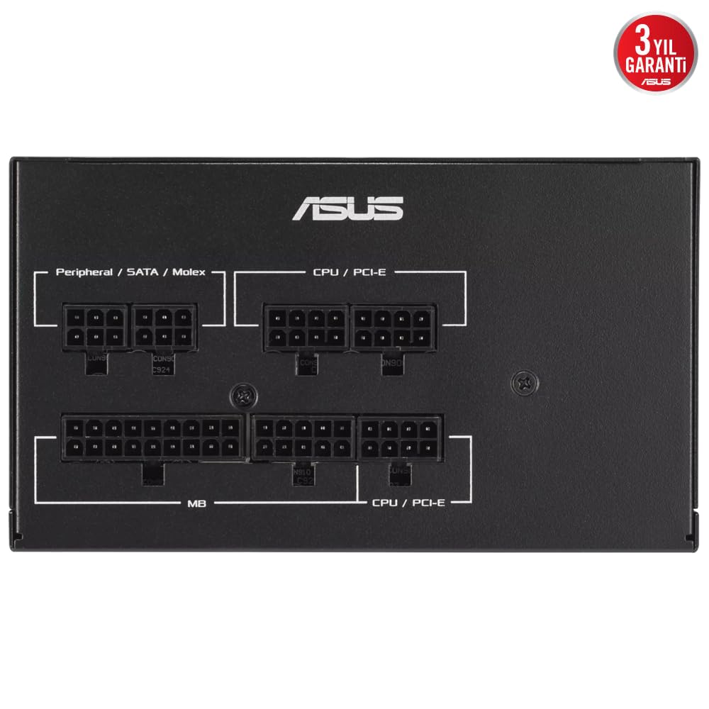 ASUS 850 W-ATS Gold Gaming zasilacz (certyfikat 80 Plus Gold, niskie ESR, wentylator z podwójnymi łożyskami kulkowymi, złącze zasilania procesora przyjazne dla majsterkowicza)
