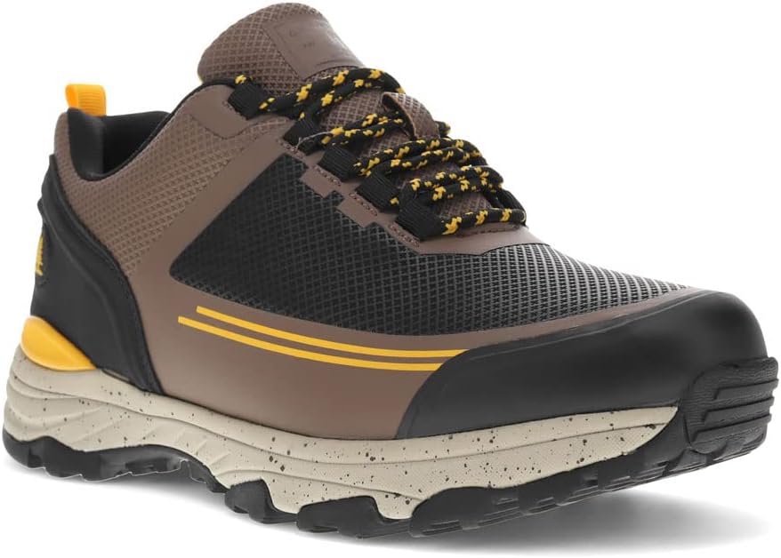 Bass Mens Discovery Lo Outdoor Walking Hiking Shoe, Black/Khaki, 9 M