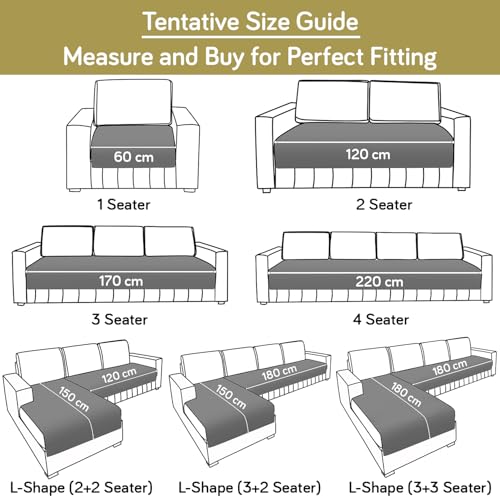 Image of HOKIPO Polyester Quilted Sofa Cover Mats For 1 /2 /3 Seater Sofa And L Shape. Make Your Own Sofa Cover Set, Mat Length 90(D) X 90(L) Cm, Yellow (In-718-Ylw)