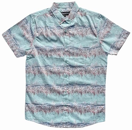 Image of Molokai Surf Button Down Slim Fit Hawaiian Short Sleeve Shirts