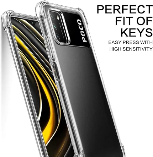 Image of BOXXO Flexible Back Cover for Mi Redmi 9 Power | Back Cover Transparent Clear Shockproof Case Four Corner Protection | Slim Protective Mobile Phone Cover for Mi Redmi 9 Power