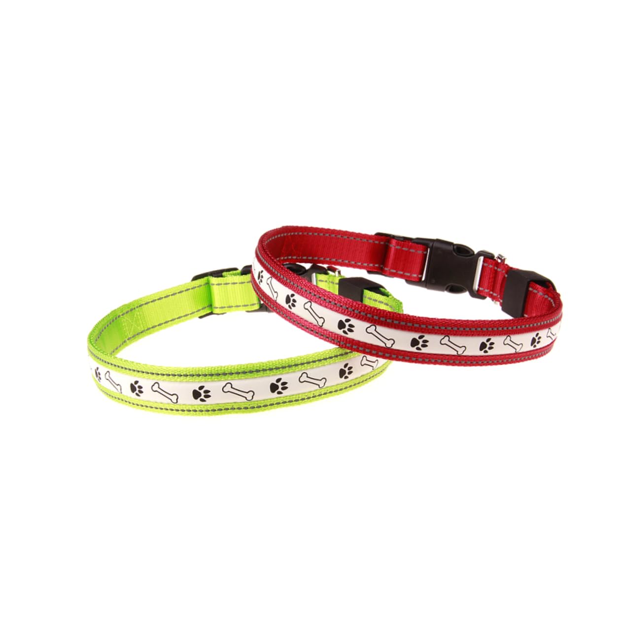 YARNOW 3 Pz collare lampeggiante per animali domestici Collare USB ricaricabile LED regolabile collana luminoso collane colletto illuminato per cani portato osso