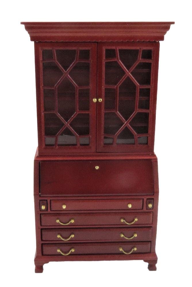 Melody Jane Scrivania Segretaria In Miniatura In Mogano - Scala 1:12 Per Casa Delle Bambole, 93x63 Mm - 2
