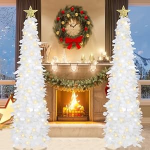 Hmasyo5ftpopupchristmastreewithtimerlightswhitetinselchristmastreecollapsibleartificialpencilchristmastreeforindoorhomeapartmentporchholidaypartydecorations Urban Country Home Decor Hmasyo 5 ft pop up christmas tree with timer lights white tinsel christmas tree collapsible artificial pencil christmas tree for indoor home apartment porch holiday party decorations urban country home decor