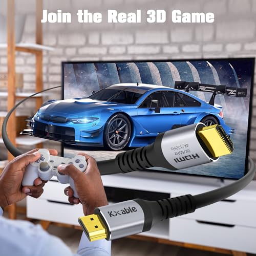 Câble HDMI 8K 60Hz adaptateur HDMI 2.1 48 Gbit/s eARC pour PC portable et 4K 120Hz