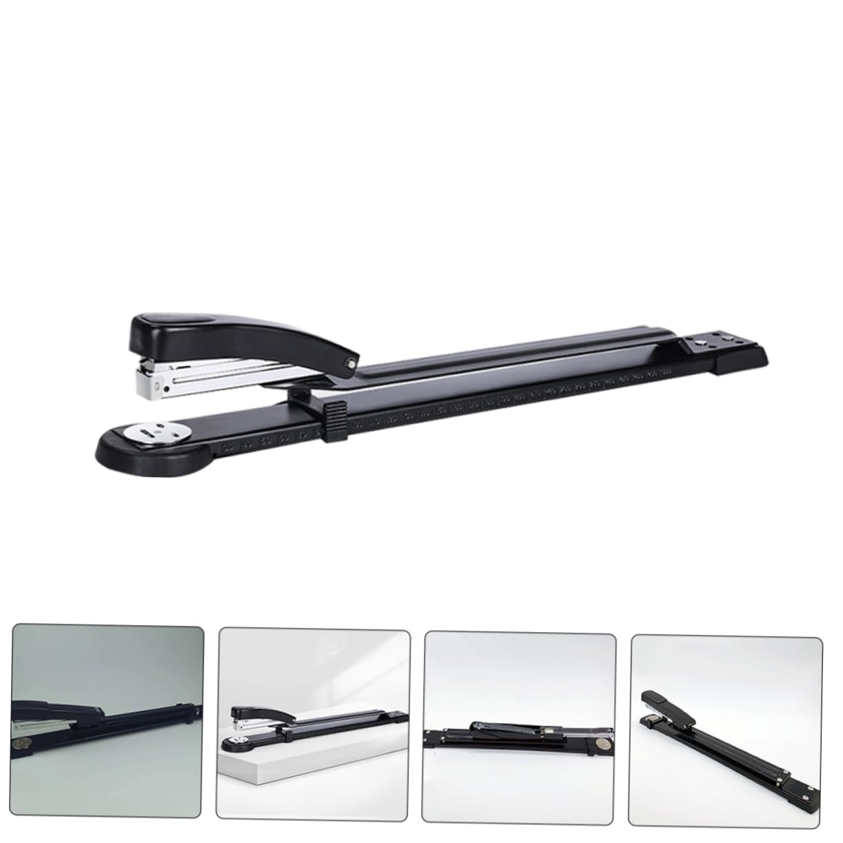 DOITOOL 3 Pezzi Cucitrice Ergonomica da Scrivania con Braccio Lungo Utensile Rilegatura per Ufficio e Scuola Facile da Trasportare e Pratica per Legare Documenti