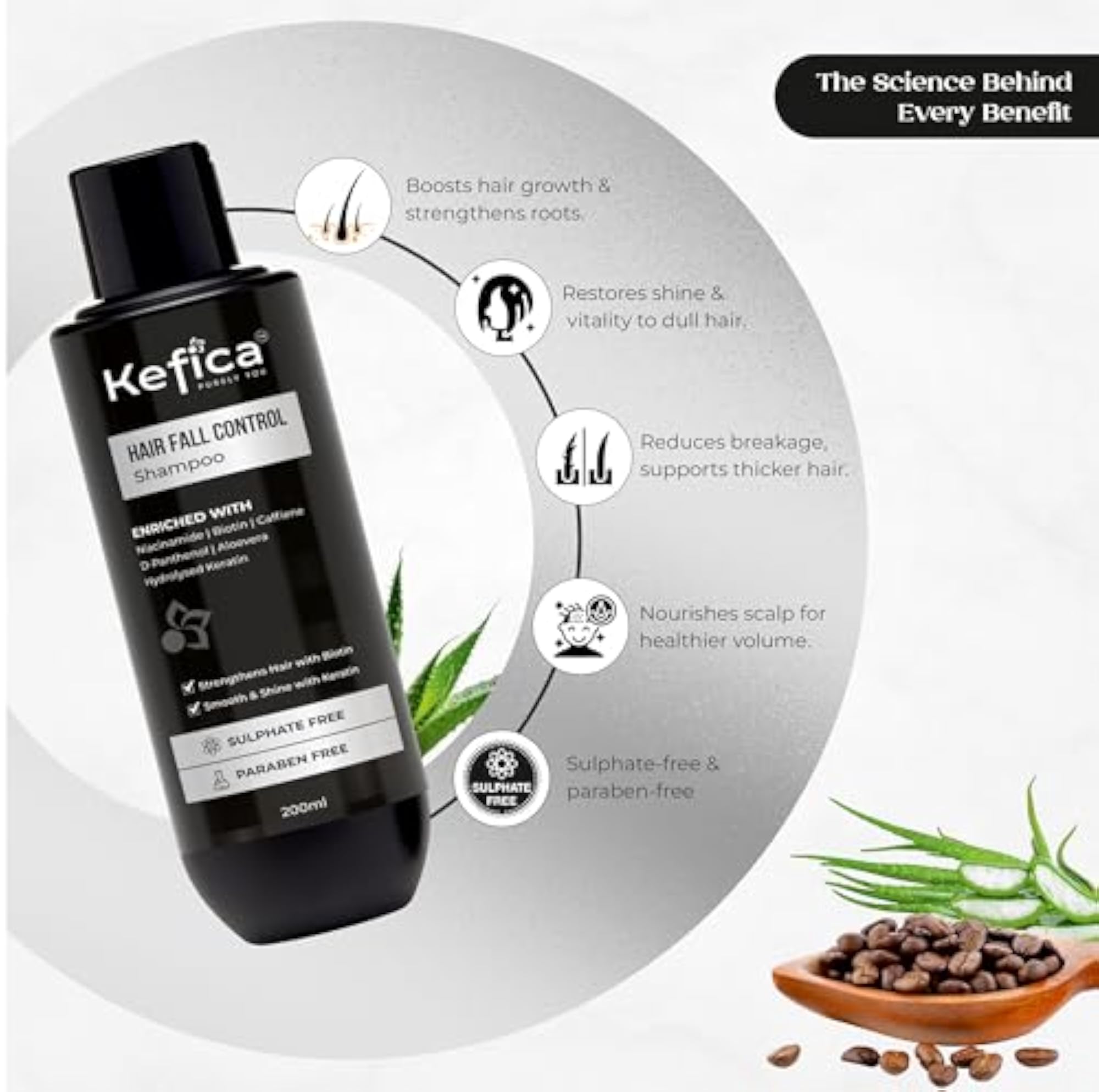 Skin & Hair Care Combo with Coffee Face Wash